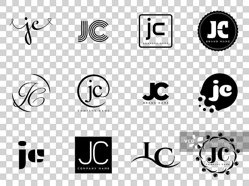jc logo 公司模板 字母 j 和 c 标志设计图片素材