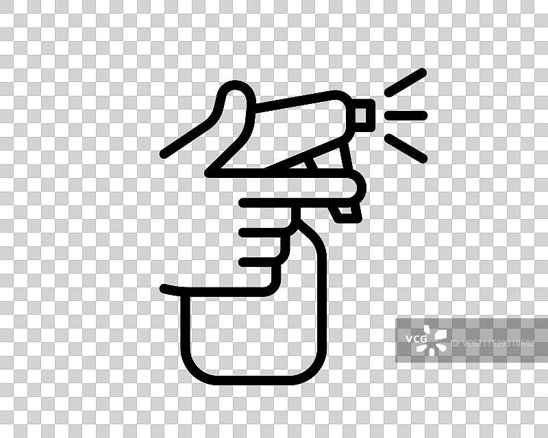 清洁瓶中流体喷雾的干净图标图片素材
