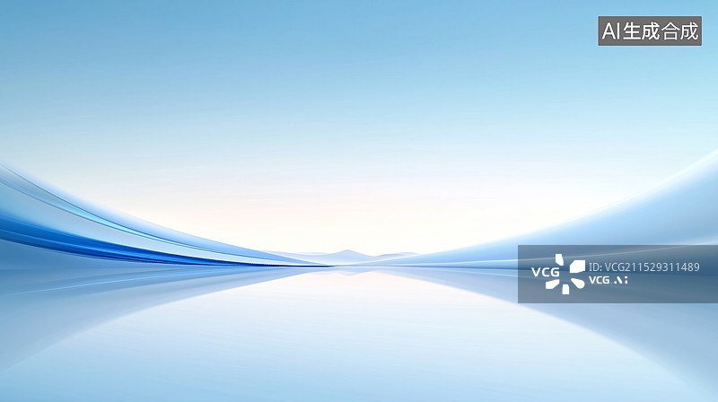 【AI数字艺术】极简主义的蓝色山丘汽车背景车机壁纸图片素材