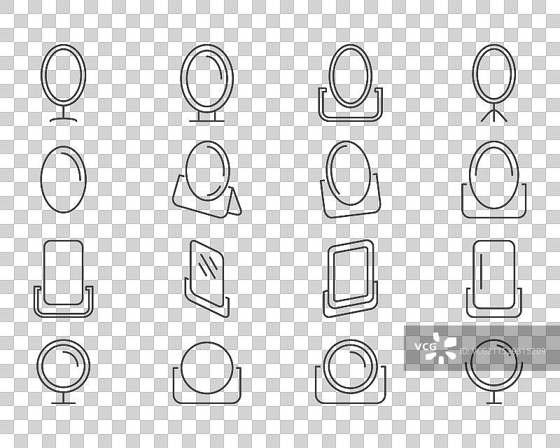 面镜图标集合图片素材