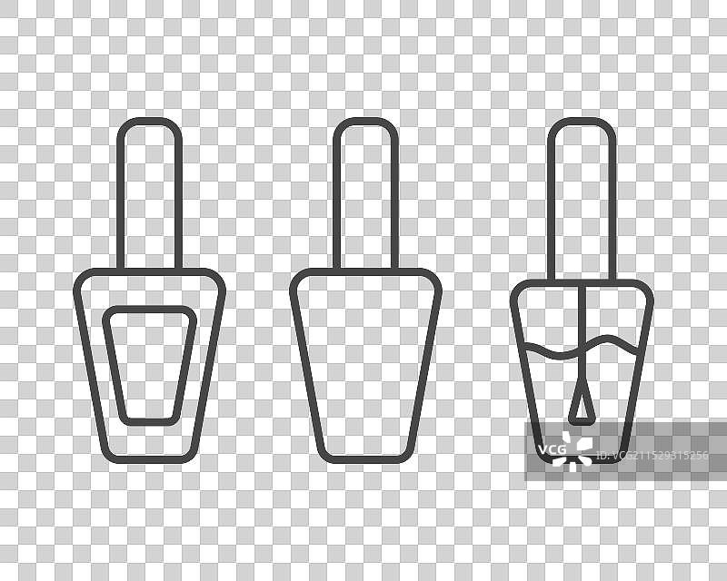 美容主题的线性图标集合图片素材