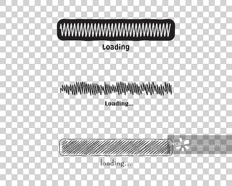 加载状态图标集合，显示已加载的进度条图片素材