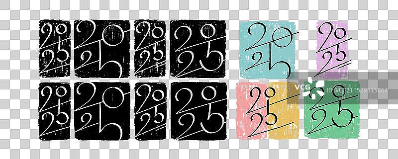 2025 手绘数字 矩形图片素材