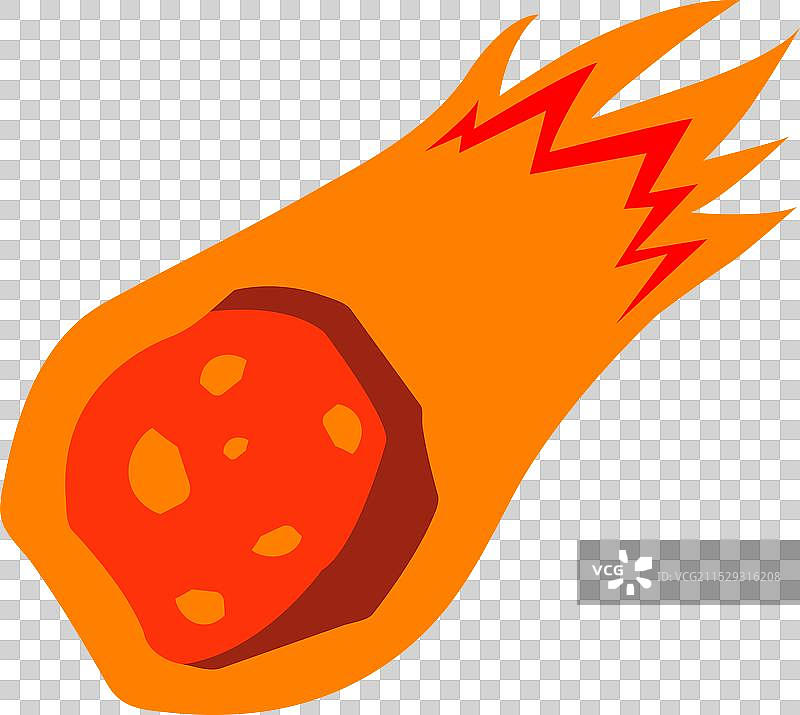 坠落的陨石彩色图标太空灾难图片素材