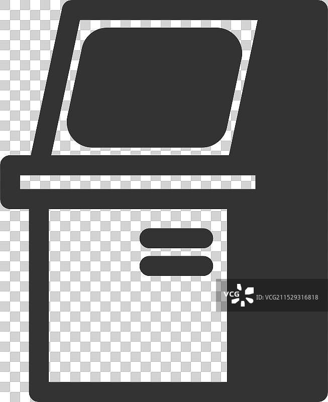 黑色ATM符号的银行支付机图标图片素材