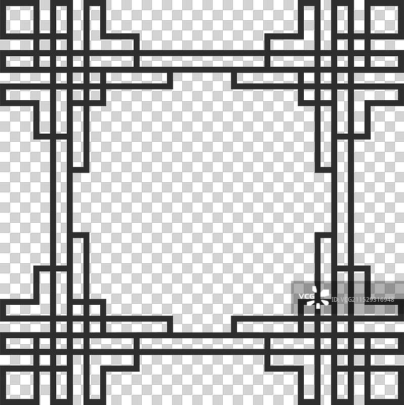 装饰性复古艺术装饰框黑色线条图片素材