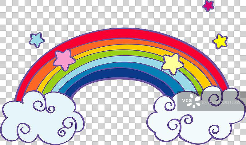 彩虹色涂鸦童话奇迹魔法图片素材