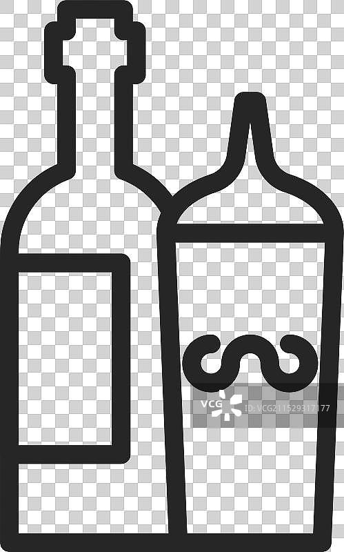 调酒工具，白色背景上的调酒器工具图片素材