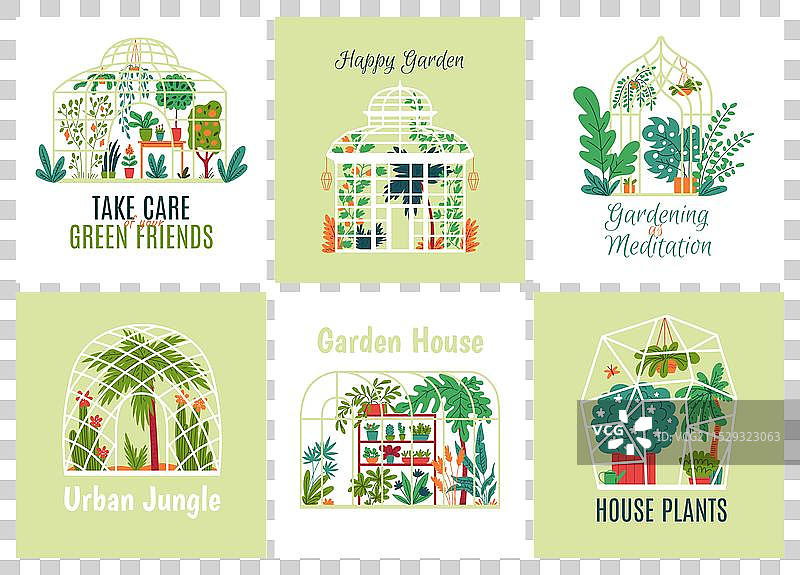 主题温室花园套装图片素材