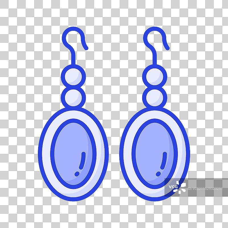 白色背景上的耳环设计图片素材