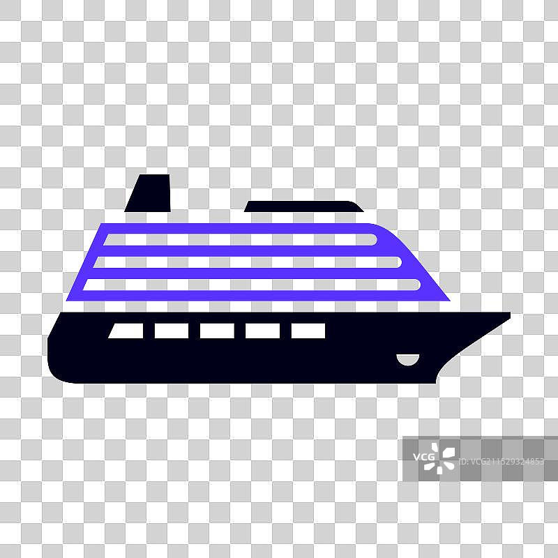 运输扁平图标方形形状图片素材