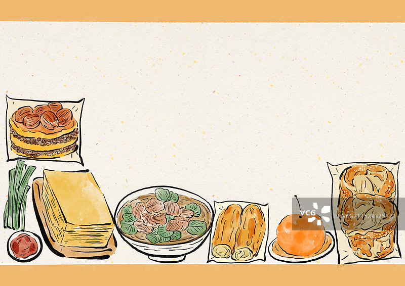 国潮风临沂美食插画图片素材