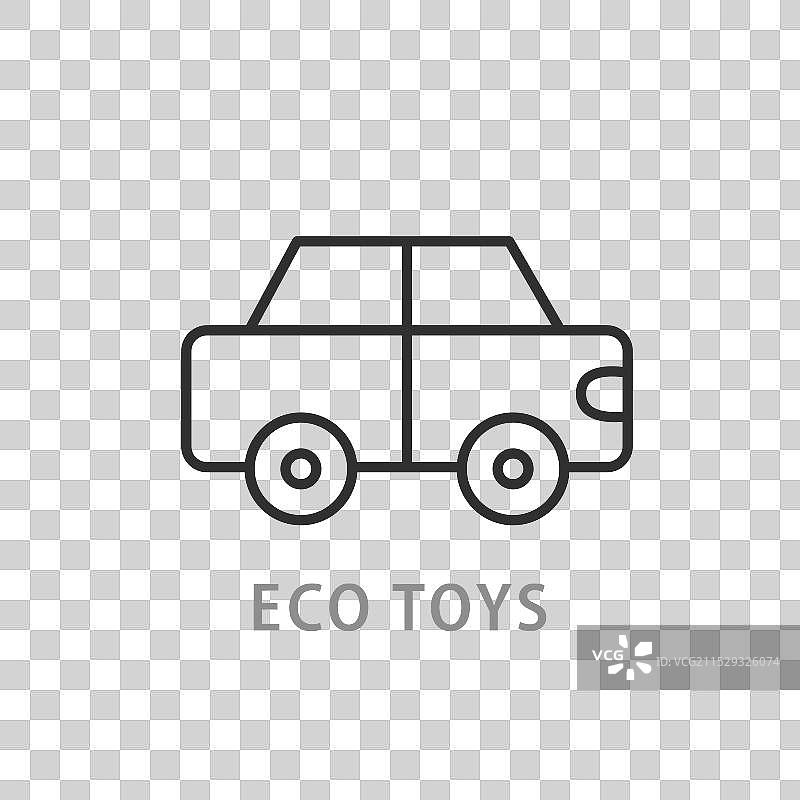 摇摆的木制汽车图标图片素材