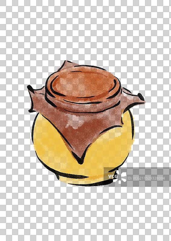 国潮风临沂美食插画元素-八宝豆豉图片素材