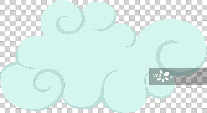 蓝色云朵蓬松天空天气图标图片素材