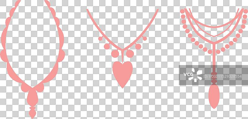 奢华吊坠和项链浪漫珠宝图片素材