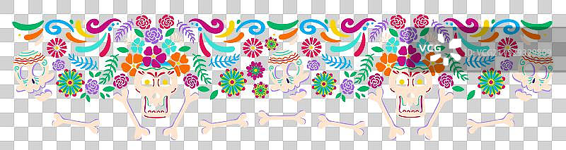 亡灵节的节日背景，墨西哥风情图片素材