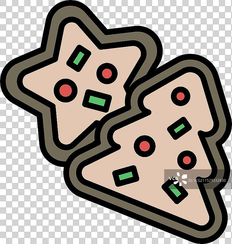 圣诞主题的圣诞树饼干图片素材