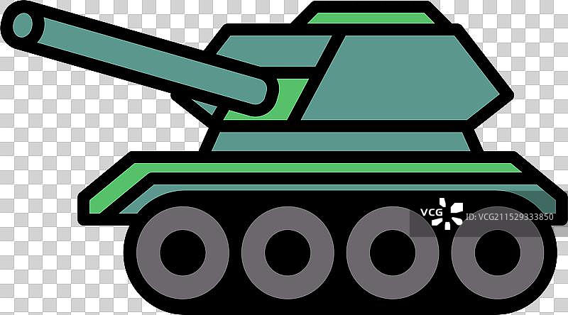 一幅黑白坦克的画作图片素材