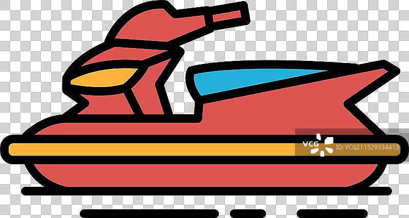 一幅黑白的摩托艇素描图片素材