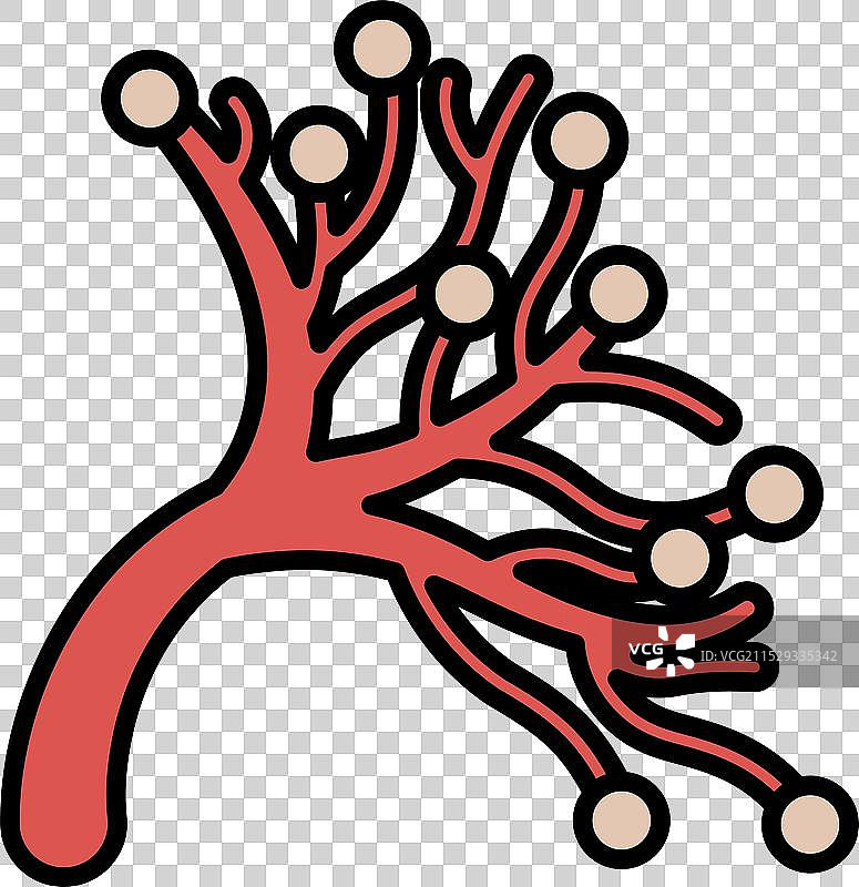 血管中的血细胞线条画风格图片素材