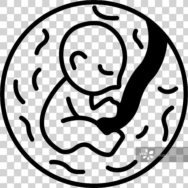 婴儿在子宫中安静地睡觉图片素材