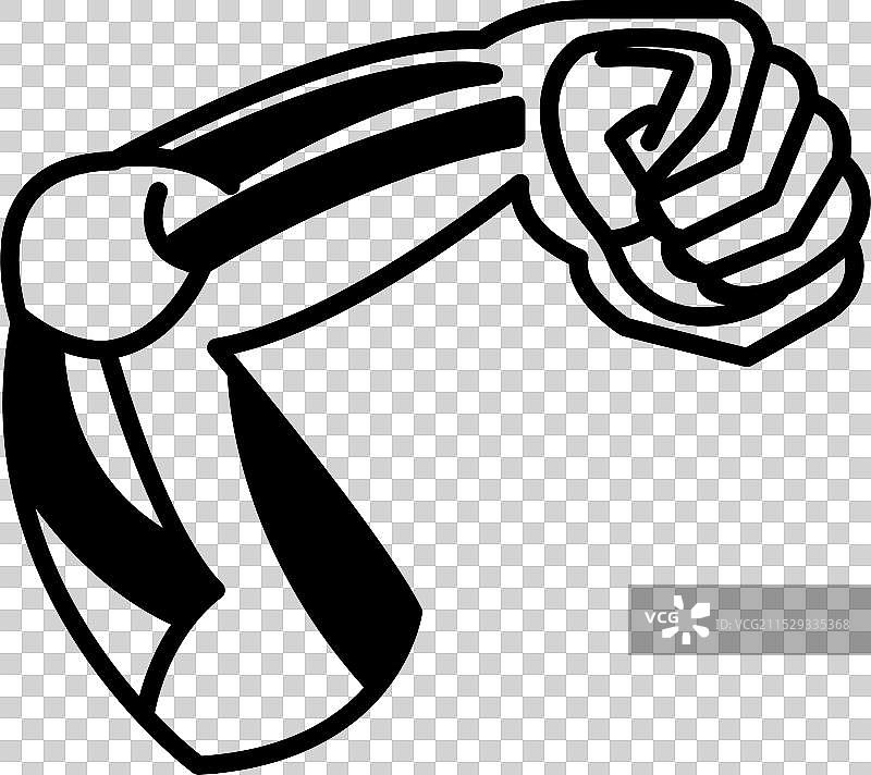 线条画风格的手臂肌肉图片素材