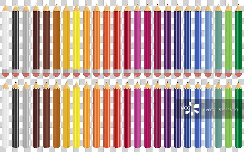 色彩鲜艳的各种蜡笔，完美适合图片素材
