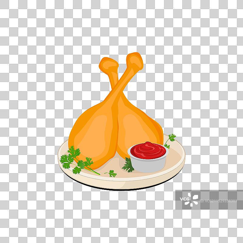 红酱炸鸡图片素材