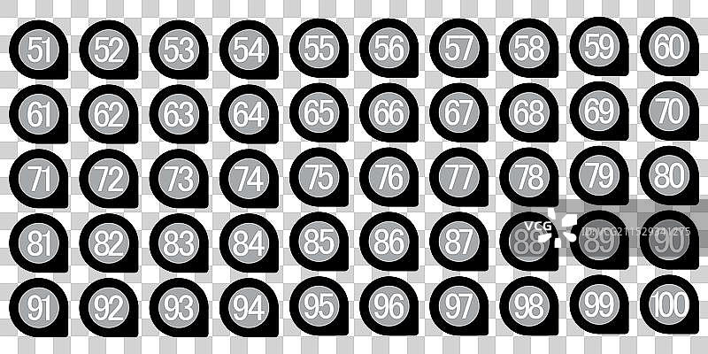 数字51到100的高级版图片素材
