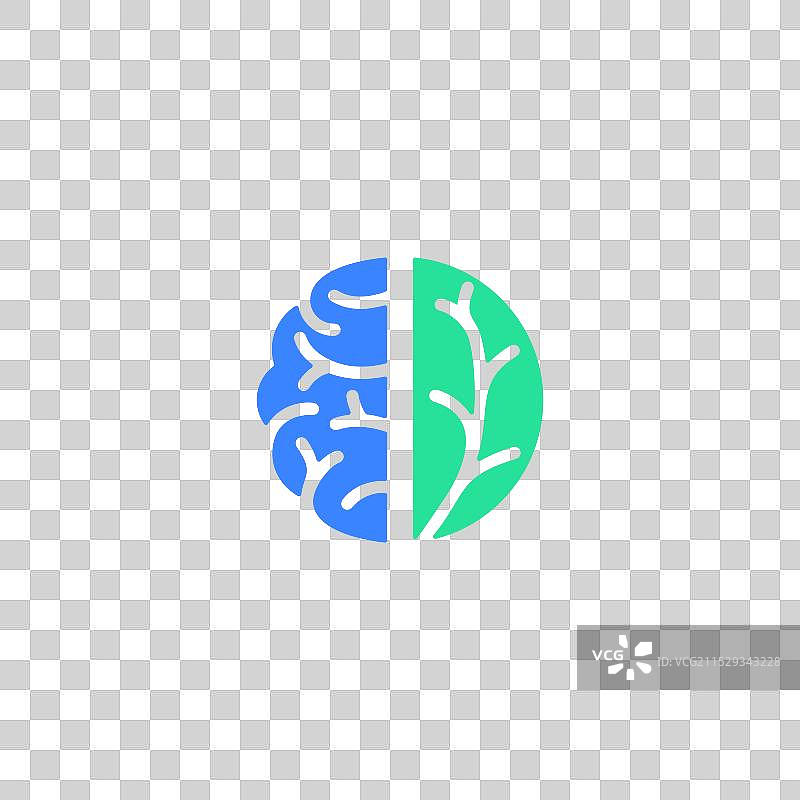 脑叶标志设计模板图片素材