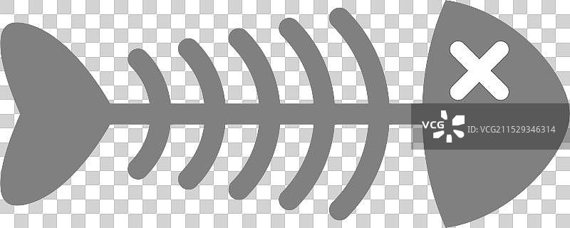 鱼骨骼垃圾符号食品废物图标图片素材