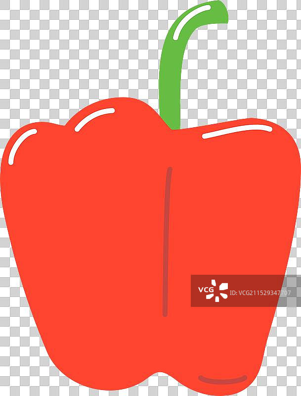 红色甜椒颜色图标蔬菜符号图片素材