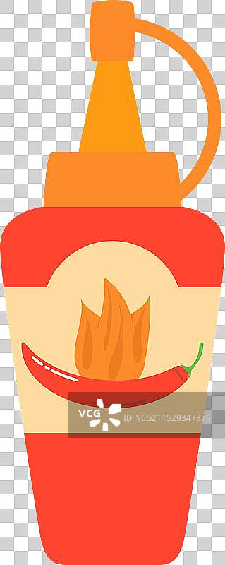 红辣椒酱瓶颜色图标图片素材