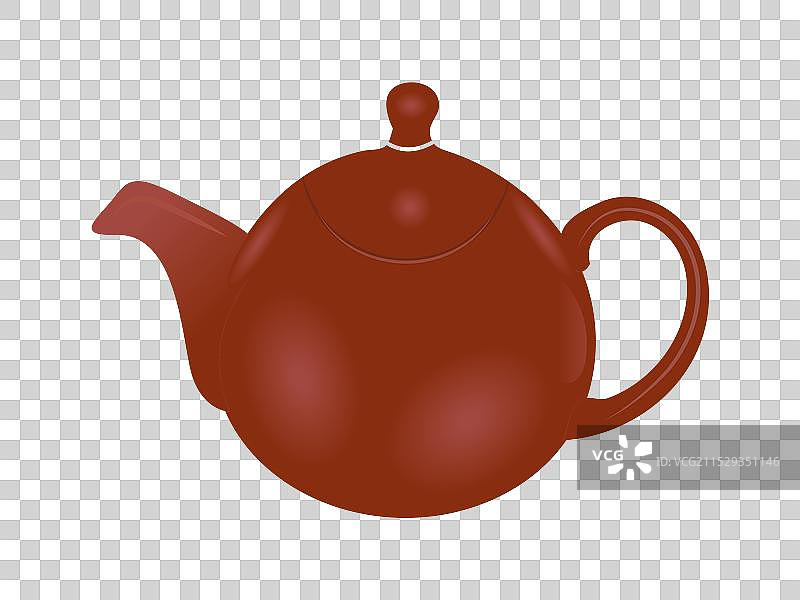 白色背景上的茶壶图片素材