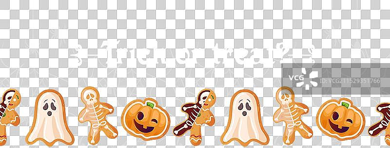 美丽而节日气氛浓厚的姜饼链舞图片素材