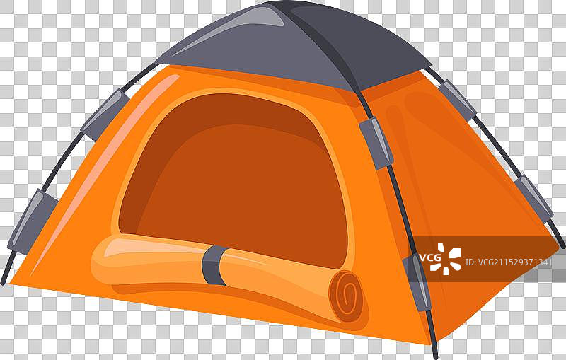 户外旅游帐篷卡通图标露营地符号图片素材