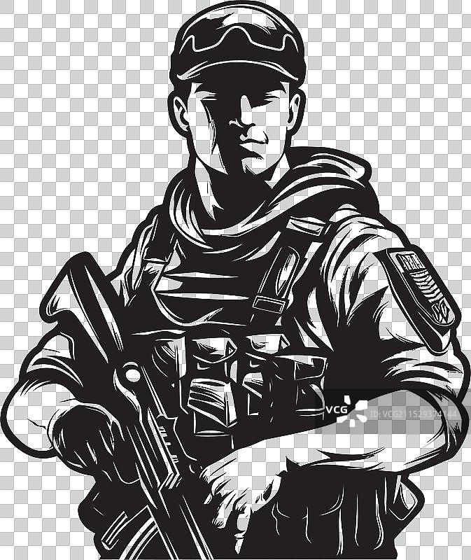 步枪守护者战术标志图标战略图片素材