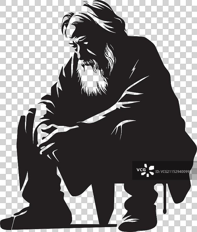 孤独的叹息，疲惫的象征，阴郁的回声图片素材