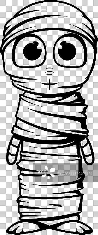 棺材可爱 恐怖木乃伊符号 令人毛骨悚然图片素材