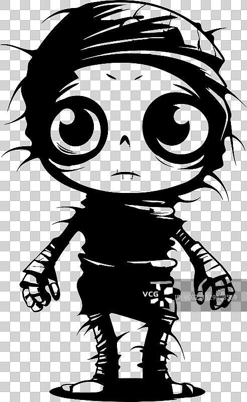 复古的木乃伊伙伴，令人毛骨悚然的木乃伊符号，可爱的木乃伊图片素材