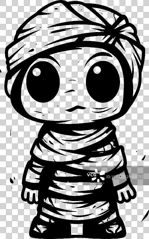 复古摇铃浪漫可爱木乃伊图标设计图片素材