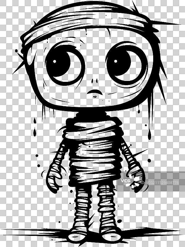 复古摇铃浪漫恐怖木乃伊图标设计图片素材