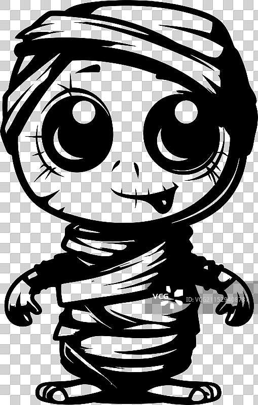 复古墓碑、阴森的木乃伊标志图片素材