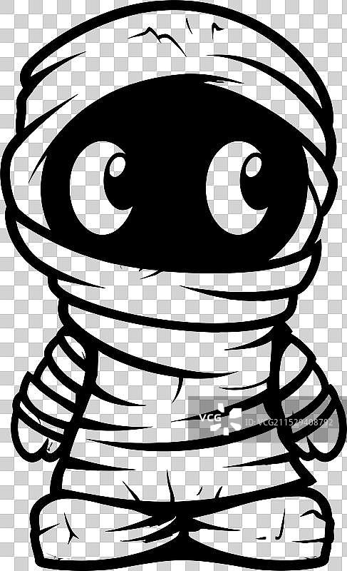 古雅的棺材可爱复古木乃伊符号经典图片素材