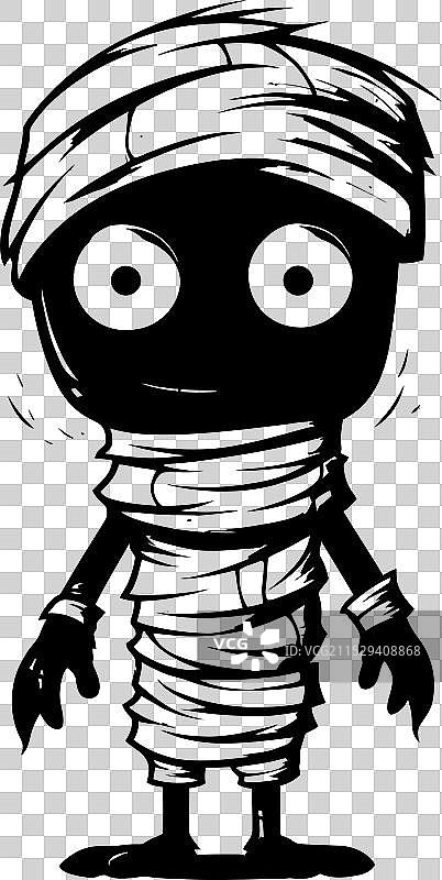 复古旋转浪漫可怕的木乃伊图标设计古雅图片素材