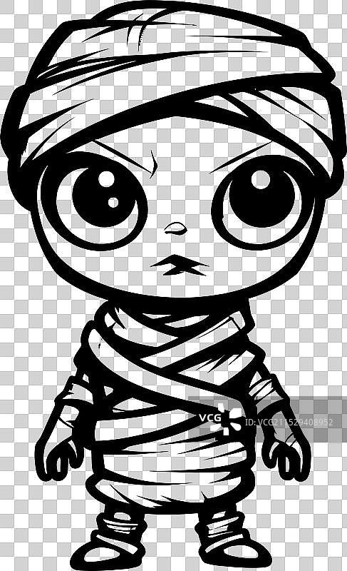 复古摇铃浪漫恐怖木乃伊图标设计图片素材