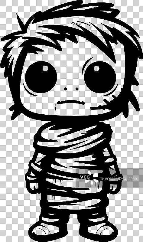 复古旋转浪漫可怕的木乃伊图标设计古雅图片素材