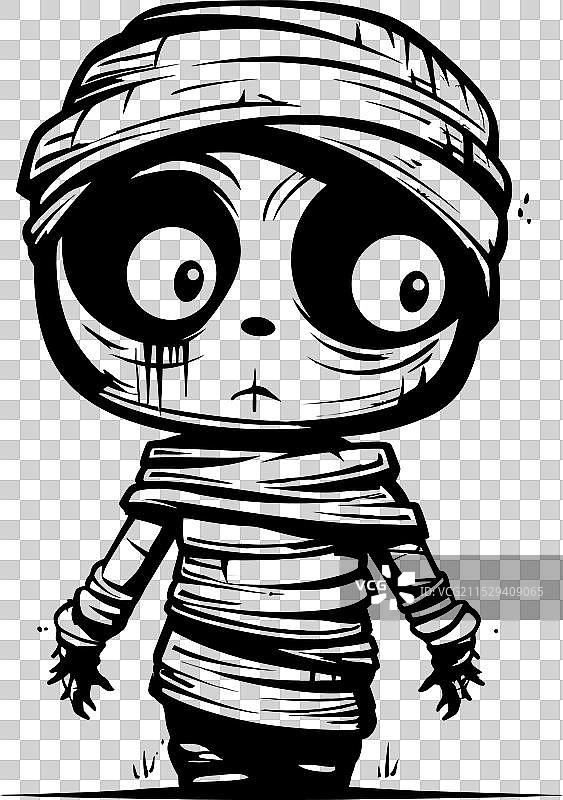 复古摇铃浪漫恐怖木乃伊图标设计图片素材