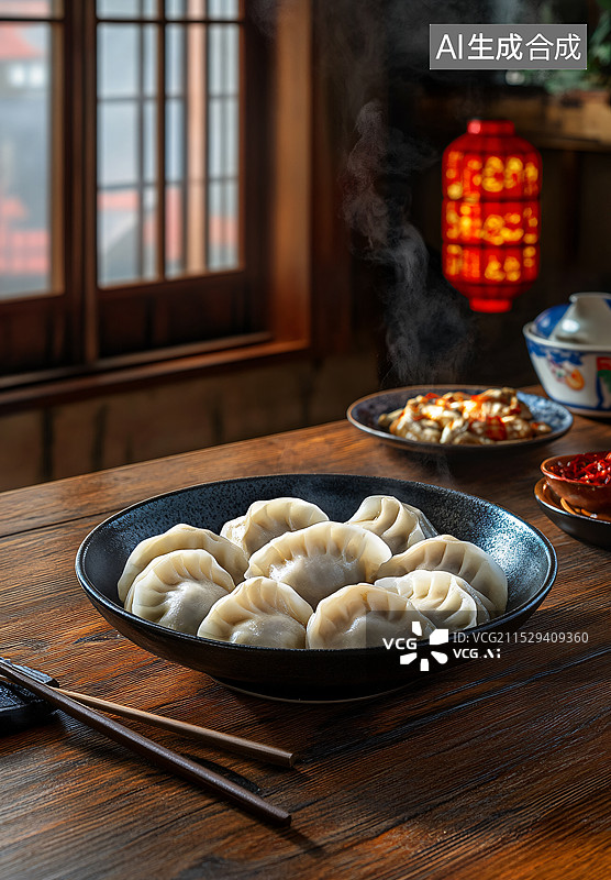 【AI数字艺术】传统美食饺子水饺图片素材